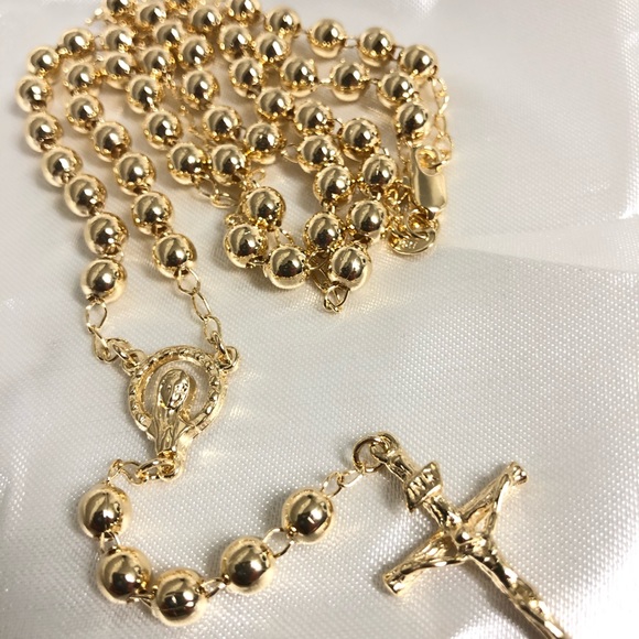 18k Gold Filled Rosary - Picture 5 of 7